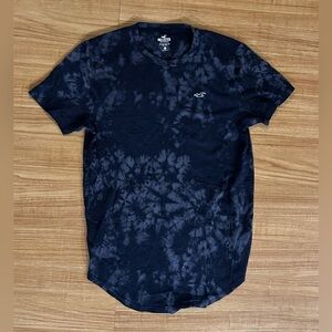 Hollister | Dark Blue Tie Dye Men’s Short Sleeve Shirt | Size Medium |!!EUC!!|